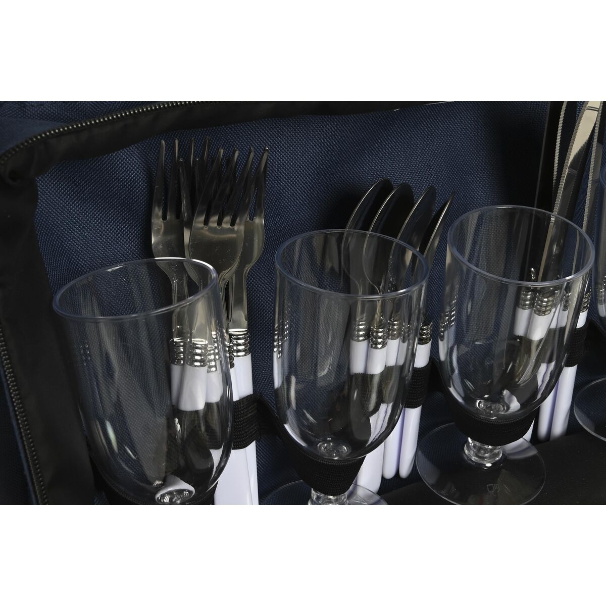 Picknick set DKD Home Decor 43 x 23 x 29 cm Marinblå